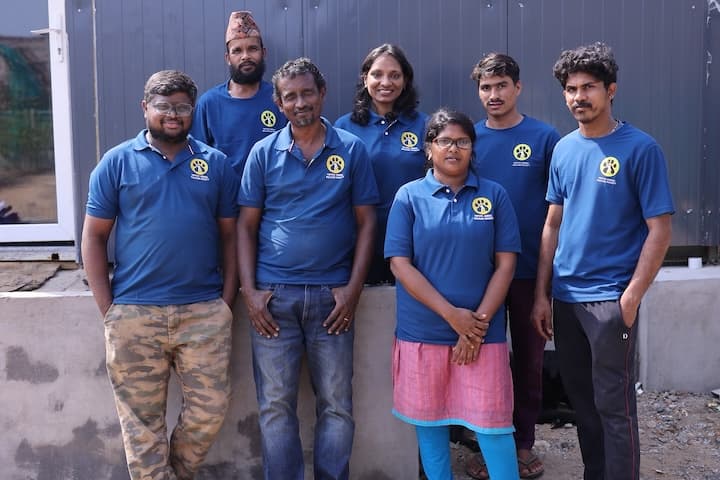 The PAWS Chennai team with rescued animals